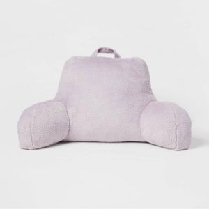 Faux Shearling Bed Rest Pillow Purple